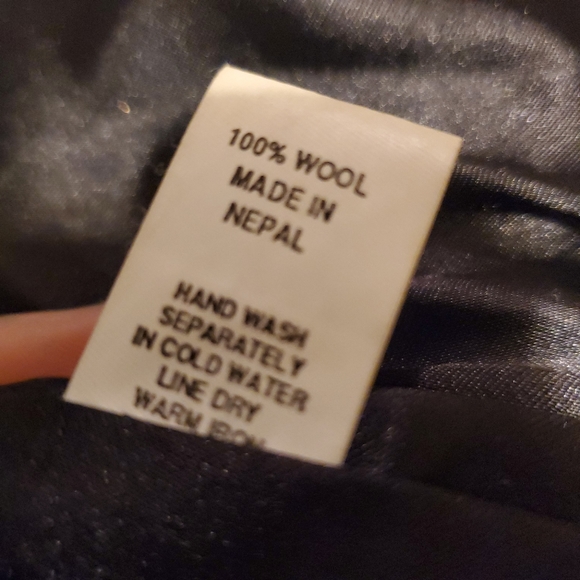 Vntg Copenhagen Lined Fair Isle Nordic Chunky Wool Sweater Made in Nepal L - Picture 7 of 7